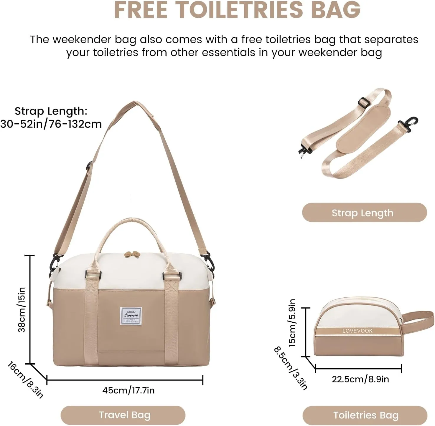 LOVEVOOK Weekender Bag for Women Cute Travel Tote Bag Gym Duffel Bag with Toiletry Bag Carry On Bag Overnight Hospital Bag