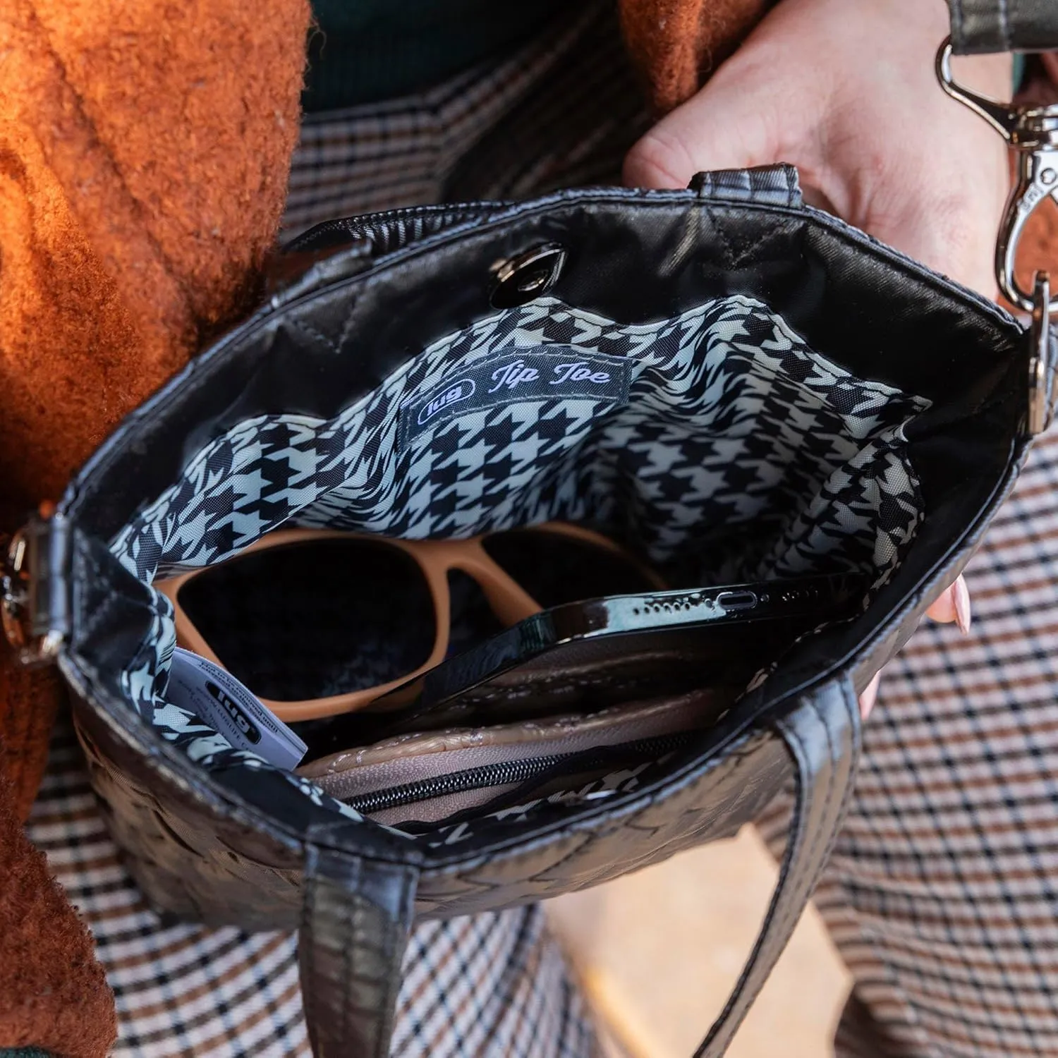 Lug Tip Toe Crossbody Bag