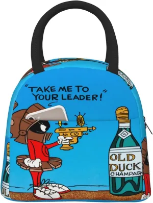 Lunch Bag Marvin Anime The Martian Portable Reusable Lunch Box Insulated Lunch Tote for Office Outdoor Picnic Women Men Handbags Tote 10.4 X 6.5 X 8.6in