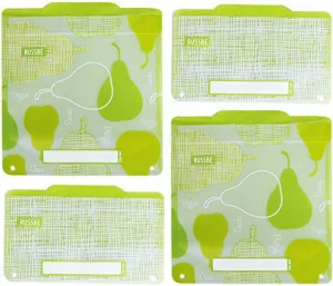 Lunch Systems, Reusable Snack and Sandwich Bags, Green Pear