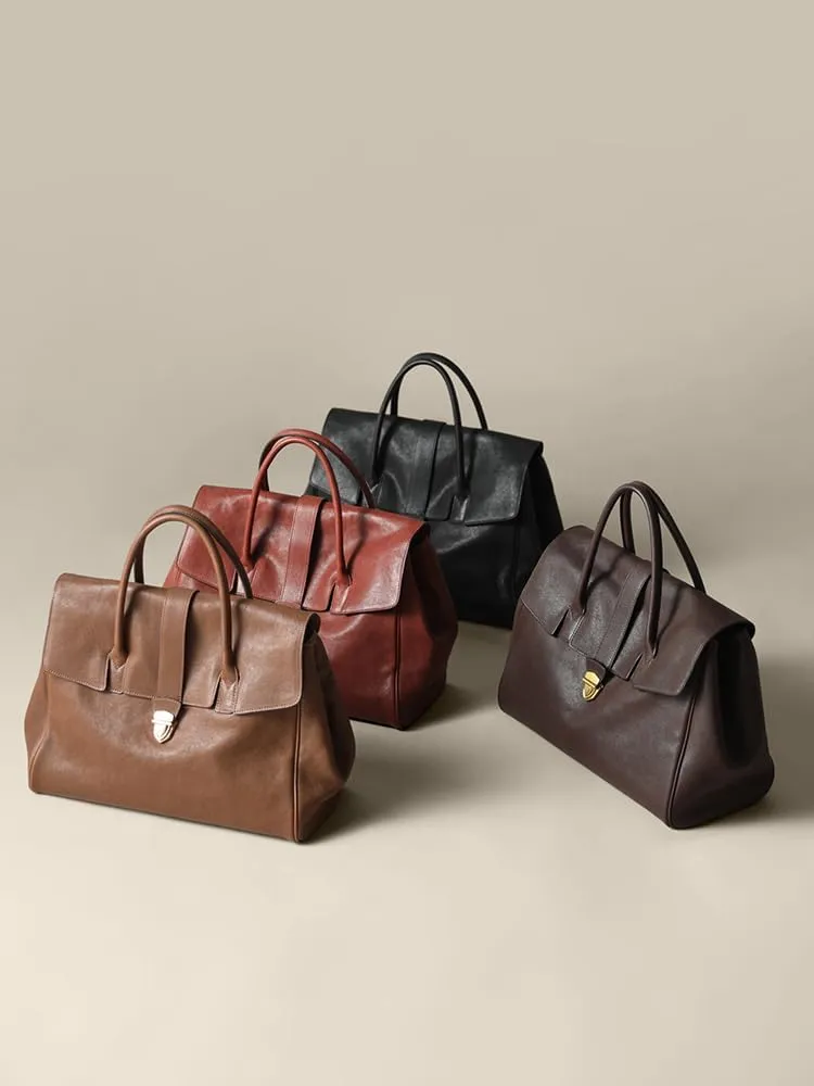 Luxury Designer Messenger Clutch Genuine Leather Handbag for Women Soft Leather Large Capacity Work Tote Bag