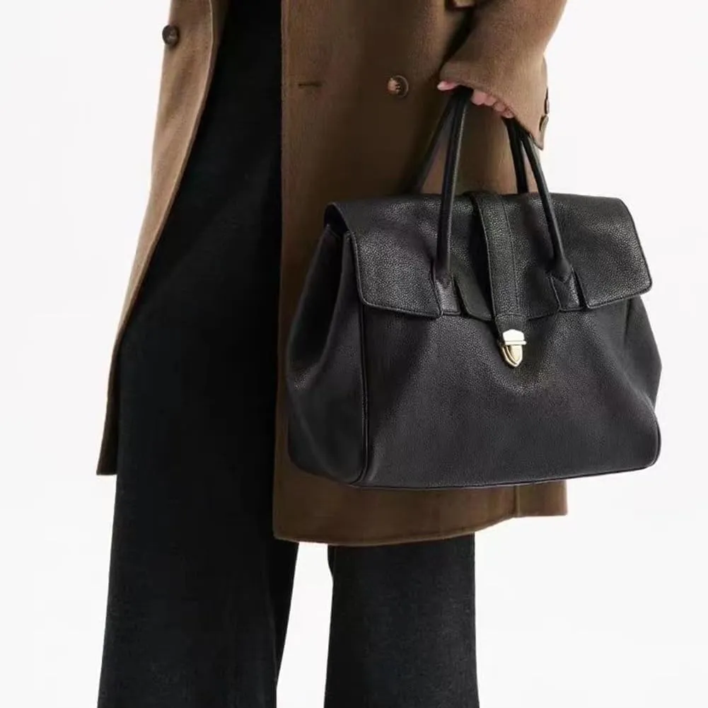 Luxury Designer Messenger Clutch Genuine Leather Handbag for Women Soft Leather Large Capacity Work Tote Bag