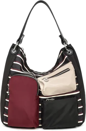 LV BAZAAR INC Women's shoulder crossbody bag Travel crossbody bag large size streak Nylon backpack with multiple pockets