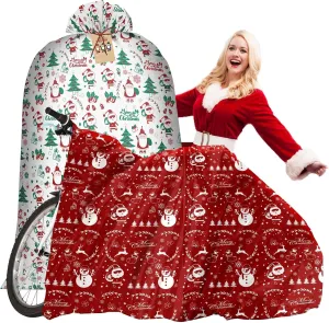 M-Sorflly 2Pcs Extra Large Xmas Jumbo Gift Bags for Presents, 6070in - Oversized for Giant Gifts like Bicycles and Dolls with 2 Tags