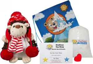 Make Your Own Stuffed Animal Holly The Hedgehog 16"- No Sew - Kit with Cute Backpack!