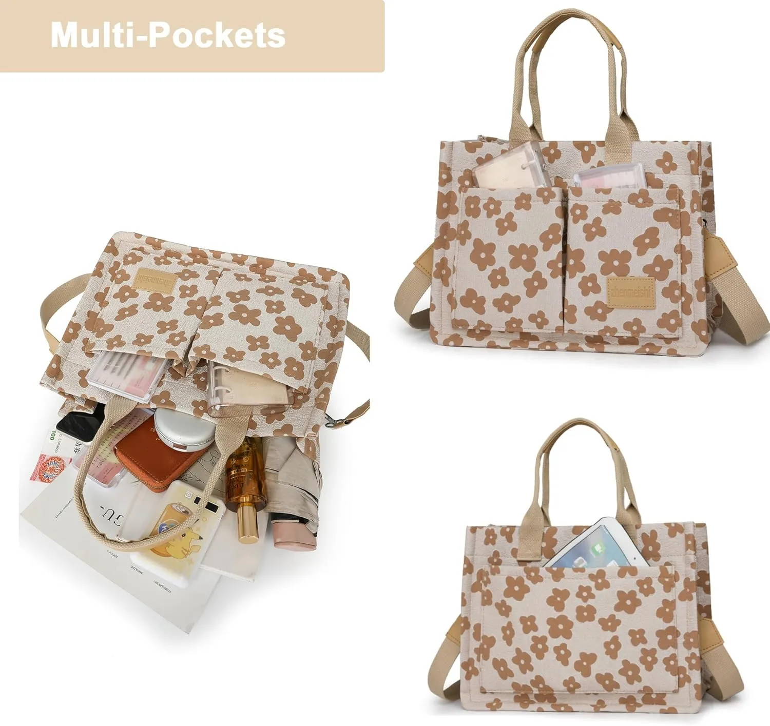Makukke Tote Bags for Women Handbag Small Tote Purse Nylon Shoulder Bag Crossbody Bag for Office, Travel
