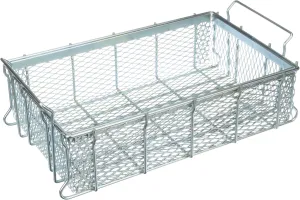 Marlin Steel Expanded Metal Tote Basket, Plain Steel, Zinc Plated (21"L x 13.25"W x 6"H)