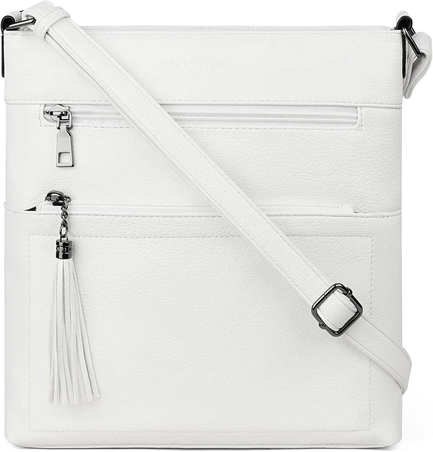 MASINTOR Crossbody Purses for Women, Multi Pocket Casual Crossbody Bag, Adjustable Strap Shoulder Bag with Tassel