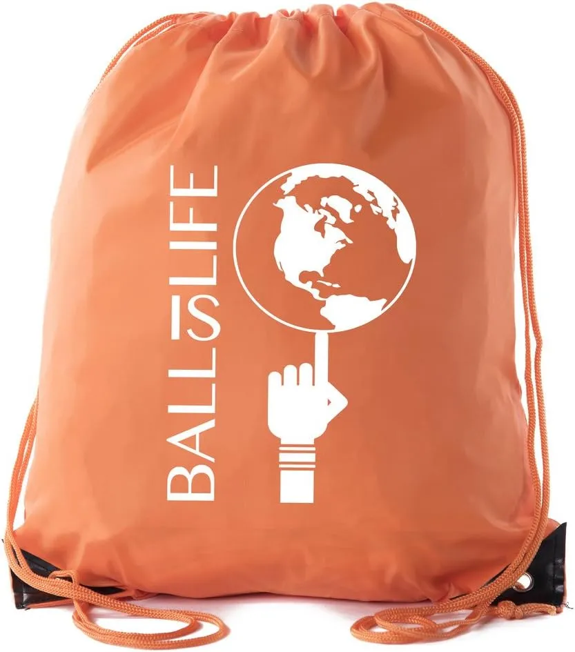 Mato & Hash Basketball Drawstring Bags with 3,6, and 10 pack Bulk Options 10PK Orange CA2500Basketball S4