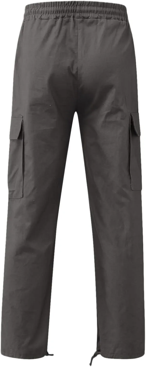 Men's Athletic Running Sweatpants Pants Straight-Leg Fitness Sports Men's Pants Casual Cargo Pants Workout Joggers