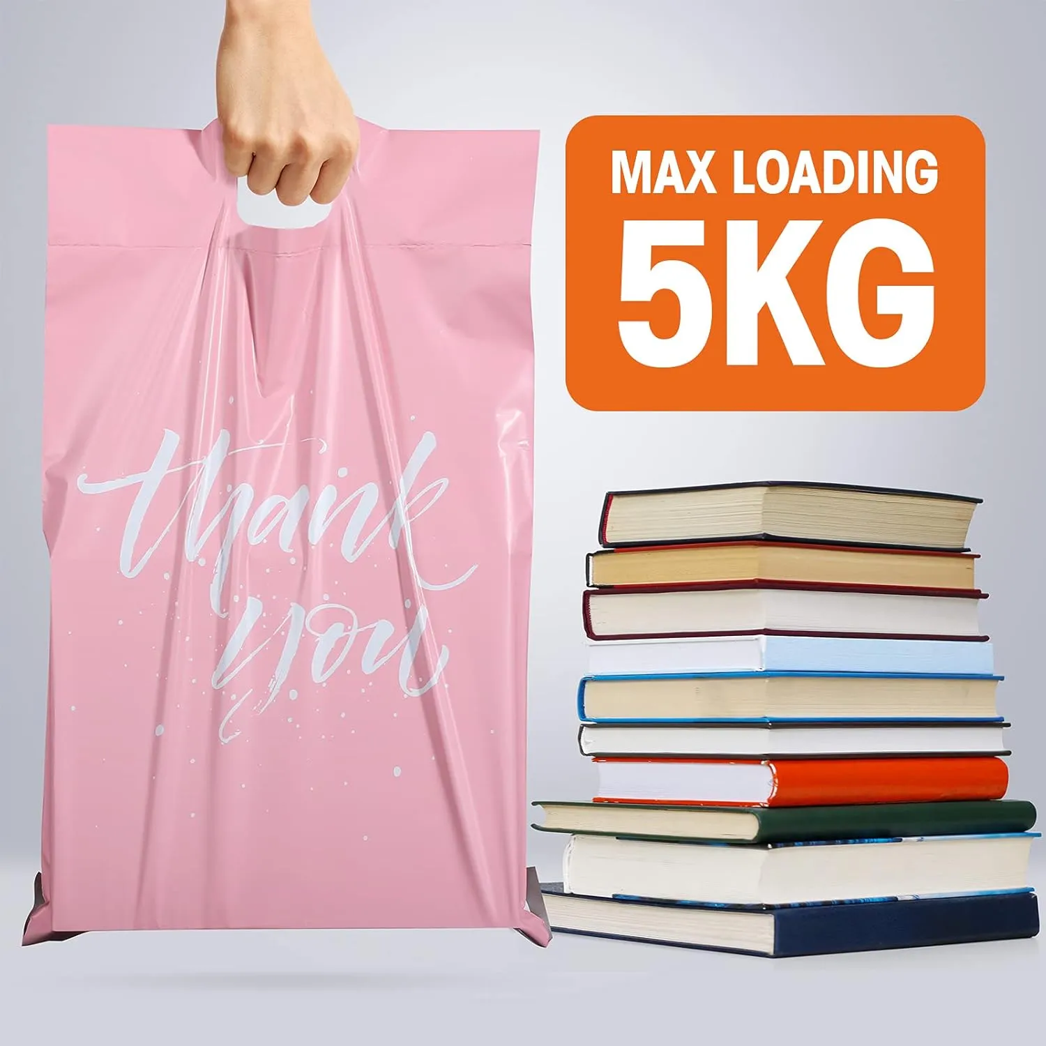 Metronic Poly Mailers 10x13 100 Pcs | Upgrade Design Shipping Bags with Handle | Plastic Mailing Bags for Small Business and Clothes | Thick Package Bags Christmas Poly Mailers Pink