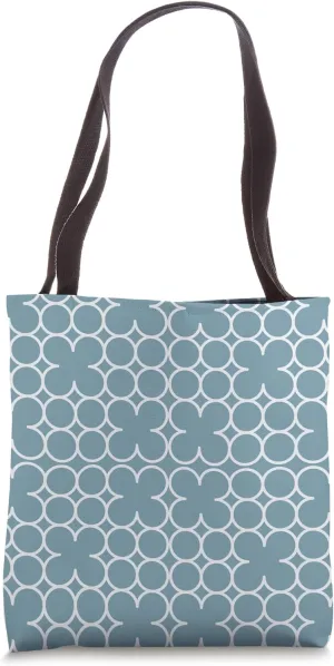 Mid Century Modern Teal Geometric Pattern Retro Design Decor Tote Bag
