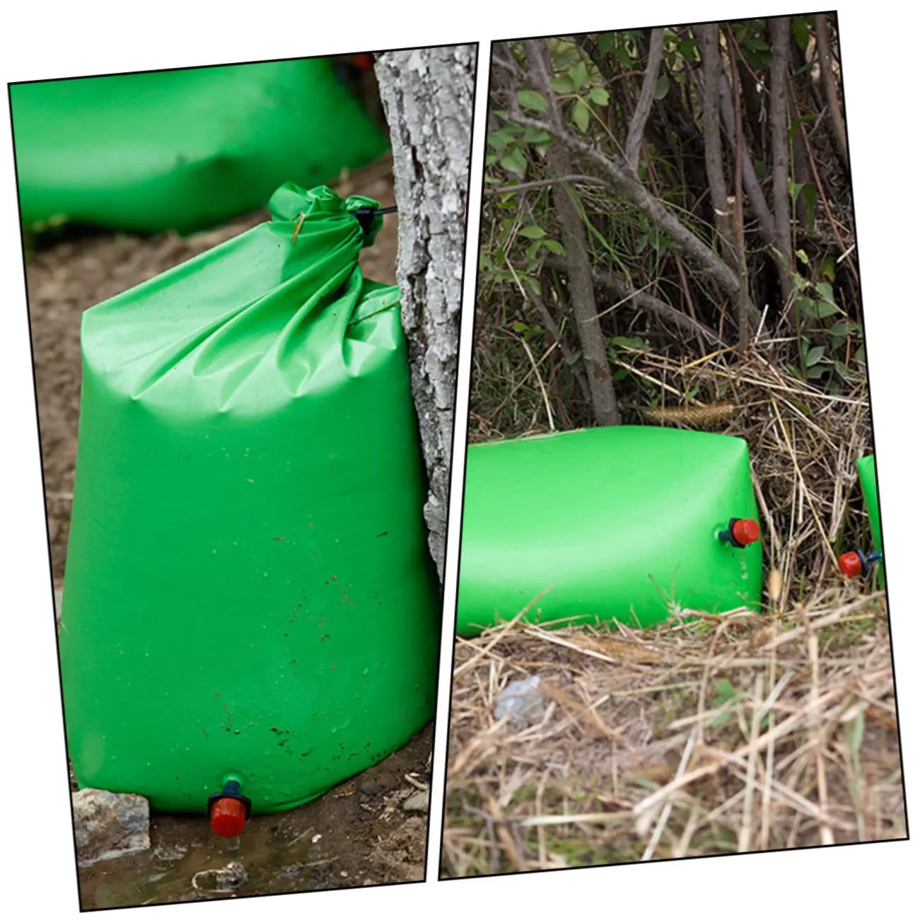 Mikikit 5pcs Plant Tree Watering Bags Trees Drip Irrigation Bags for Tree Irrigation Bags Watering Bags for Shrubs Tree Root Watering Bags Tree Bag Slow Release Watering Bag Green