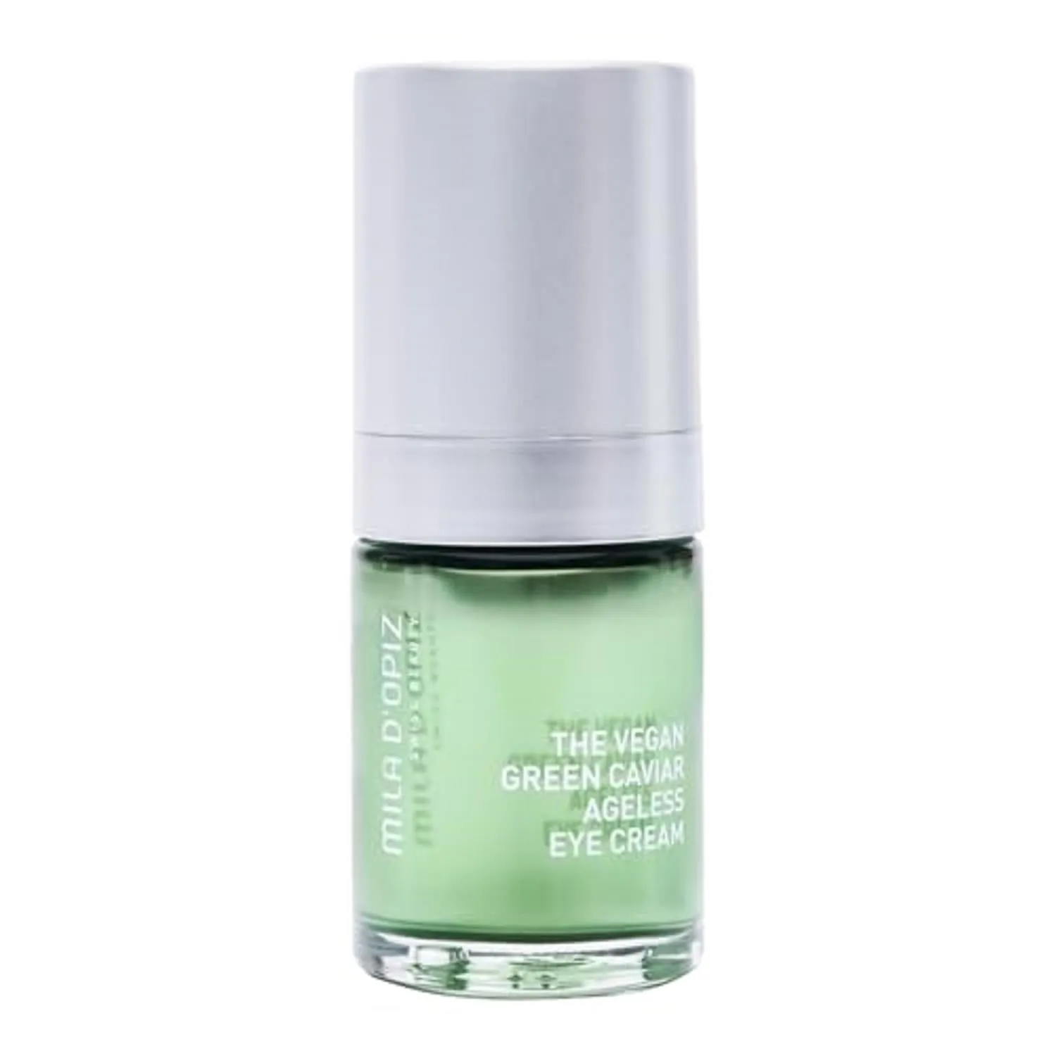 Mila d'Opiz The Vegan Green Caviar Ageless Eye Cream - Under Eye Cream Anti Aging with Argan Oil, Aloe Vera - Tightens Fine Lines, Wrinkles - 0.5 oz
