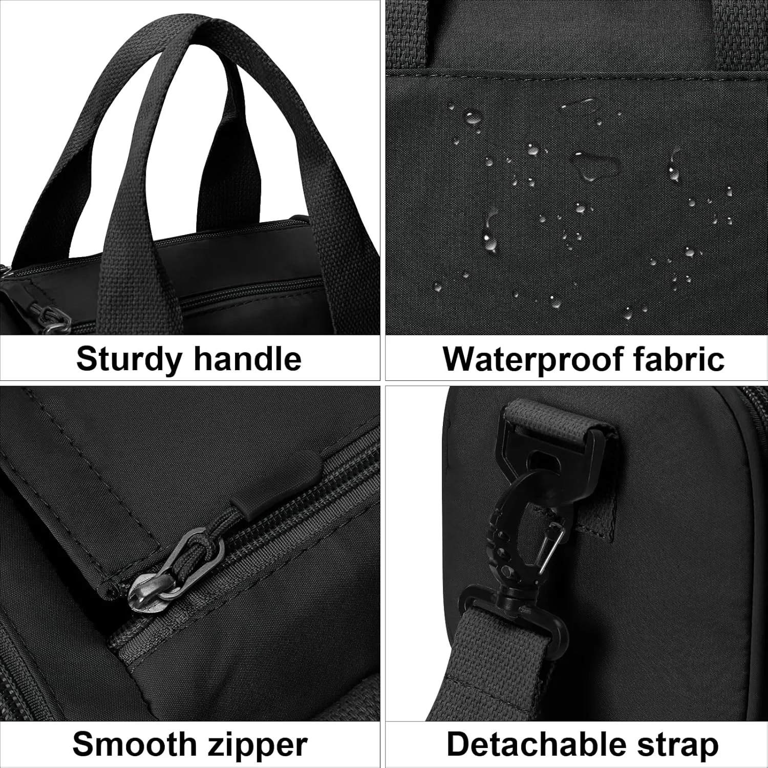 Mini Small Crossbody Bag Gym Bag for Women Men, Cute Small Duffle Bag Aesthetic Sports Handbag, Waterproof Gym Tote Bag Portable Fitness Shoulder Bag for Sports Travel (Black-a)