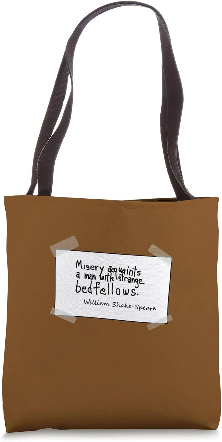 Misery Acquaints Man Strange Bedfellows Tempest Quotation Tote Bag