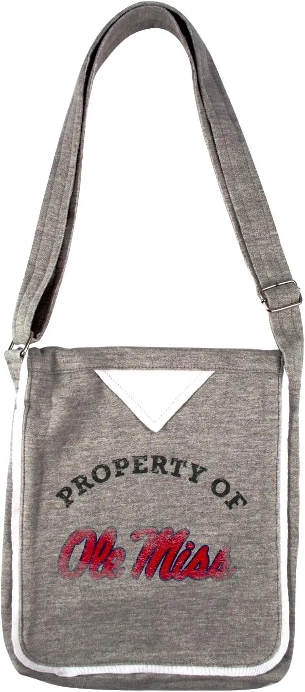 Mississippi Hoodie Crossbody Purse Handbag Team Logo Gray