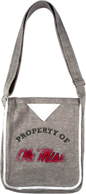 Mississippi Hoodie Crossbody Purse Handbag Team Logo Gray