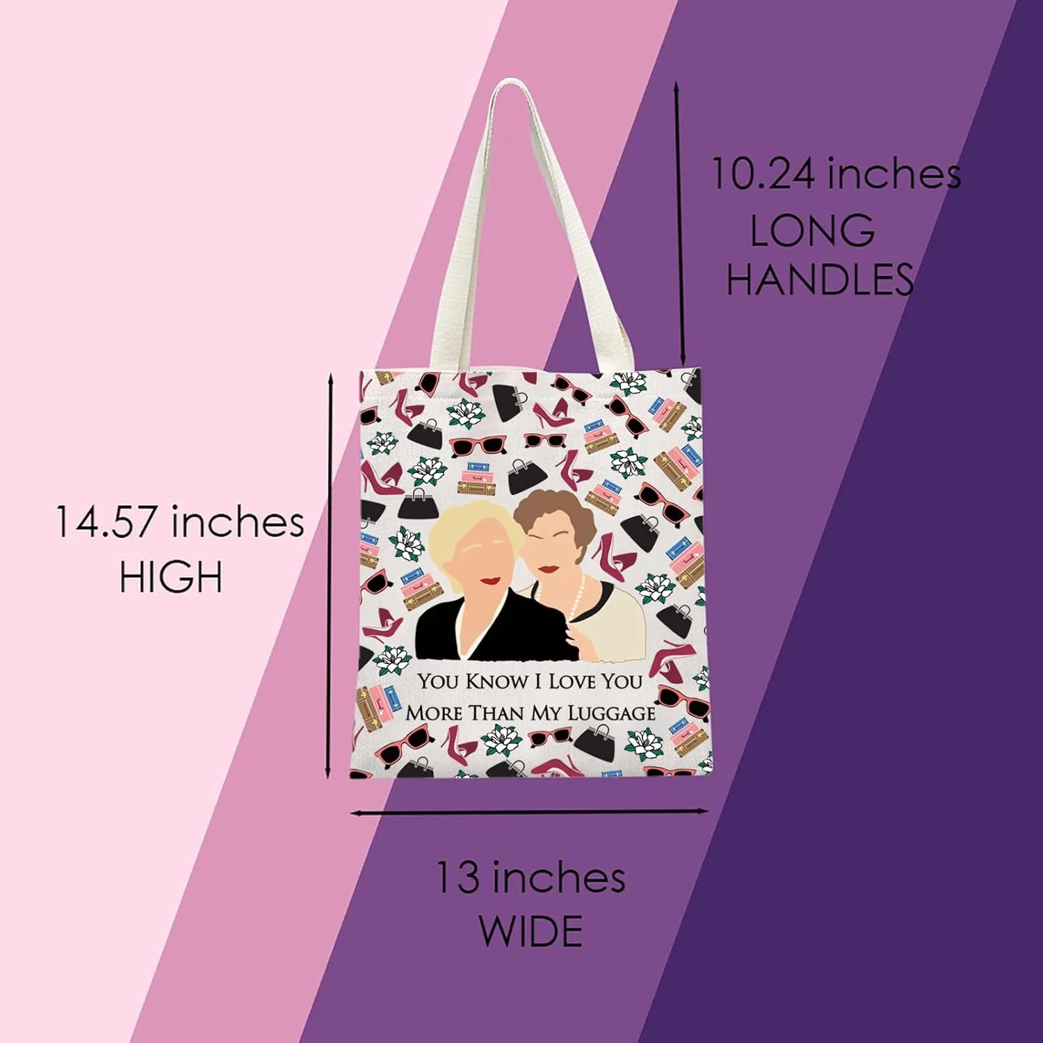 MNIGIU Steel Magnolias Gift Steel Magnolias Cosmetic Bag You Know I Love You More Than My Luggage Bag (You Know I Tote)