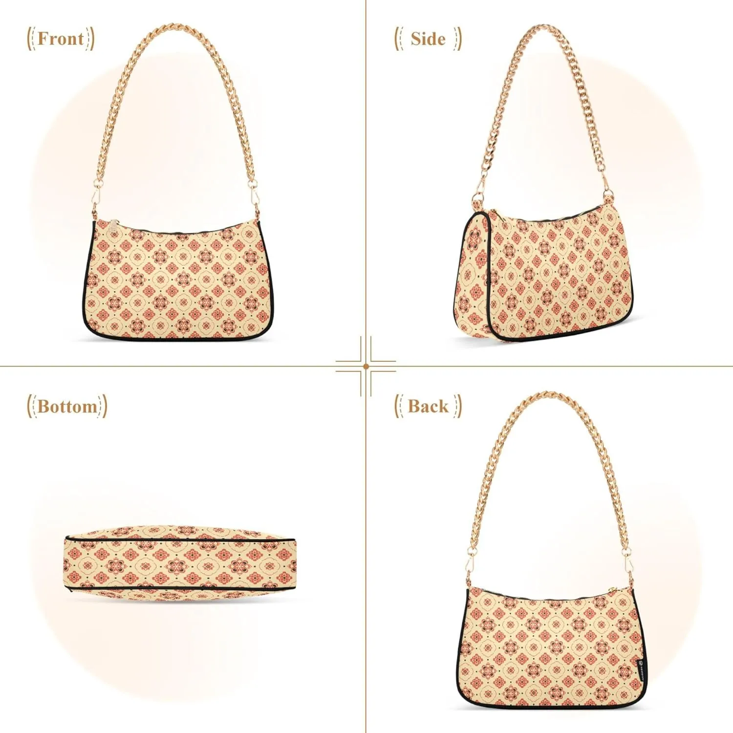 MNSRUU Handbag Purses for Women Boho Chain Shoulder Bag