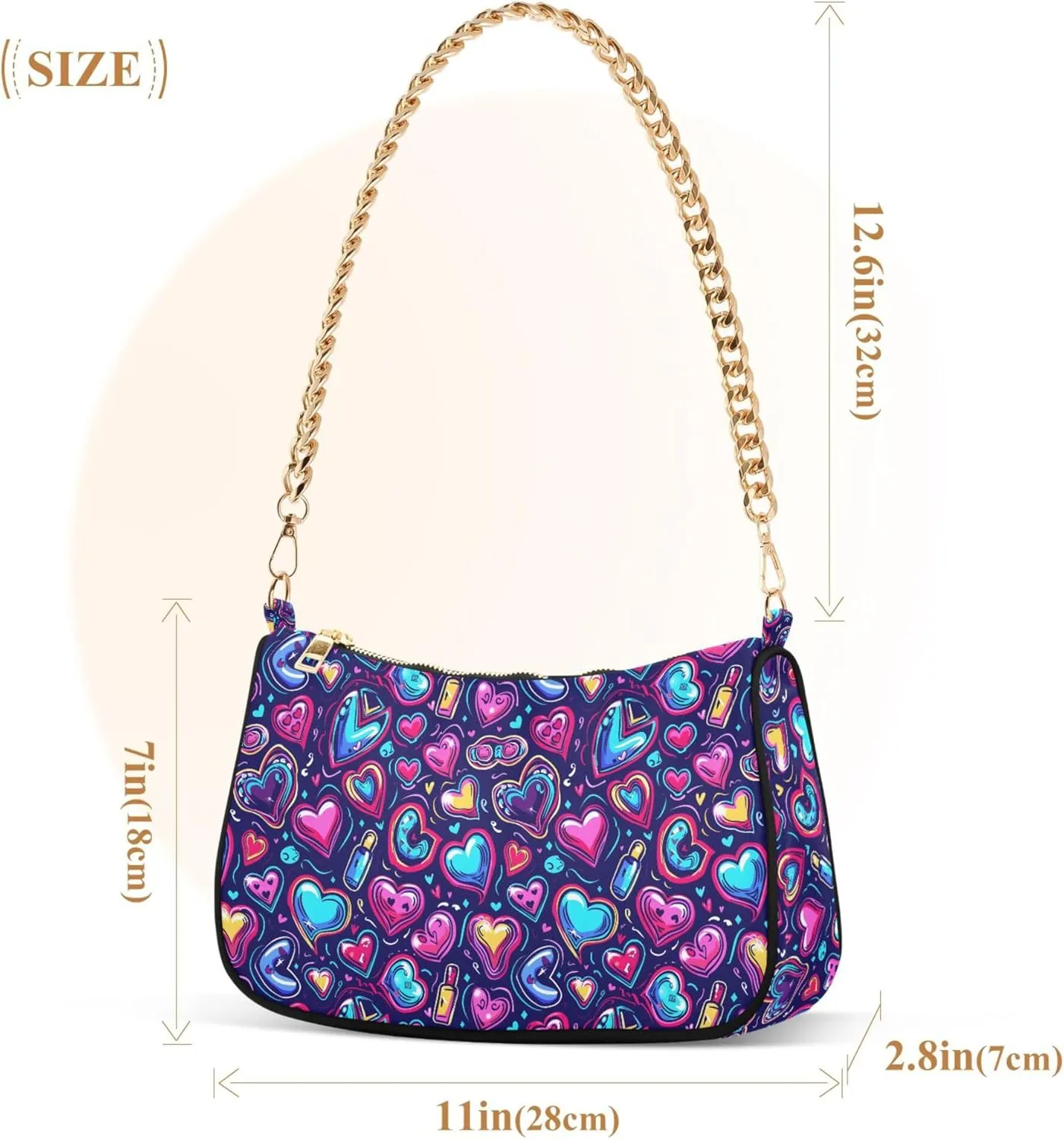 MNSRUU Handbag Purses for Women Boho Chain Shoulder Bag
