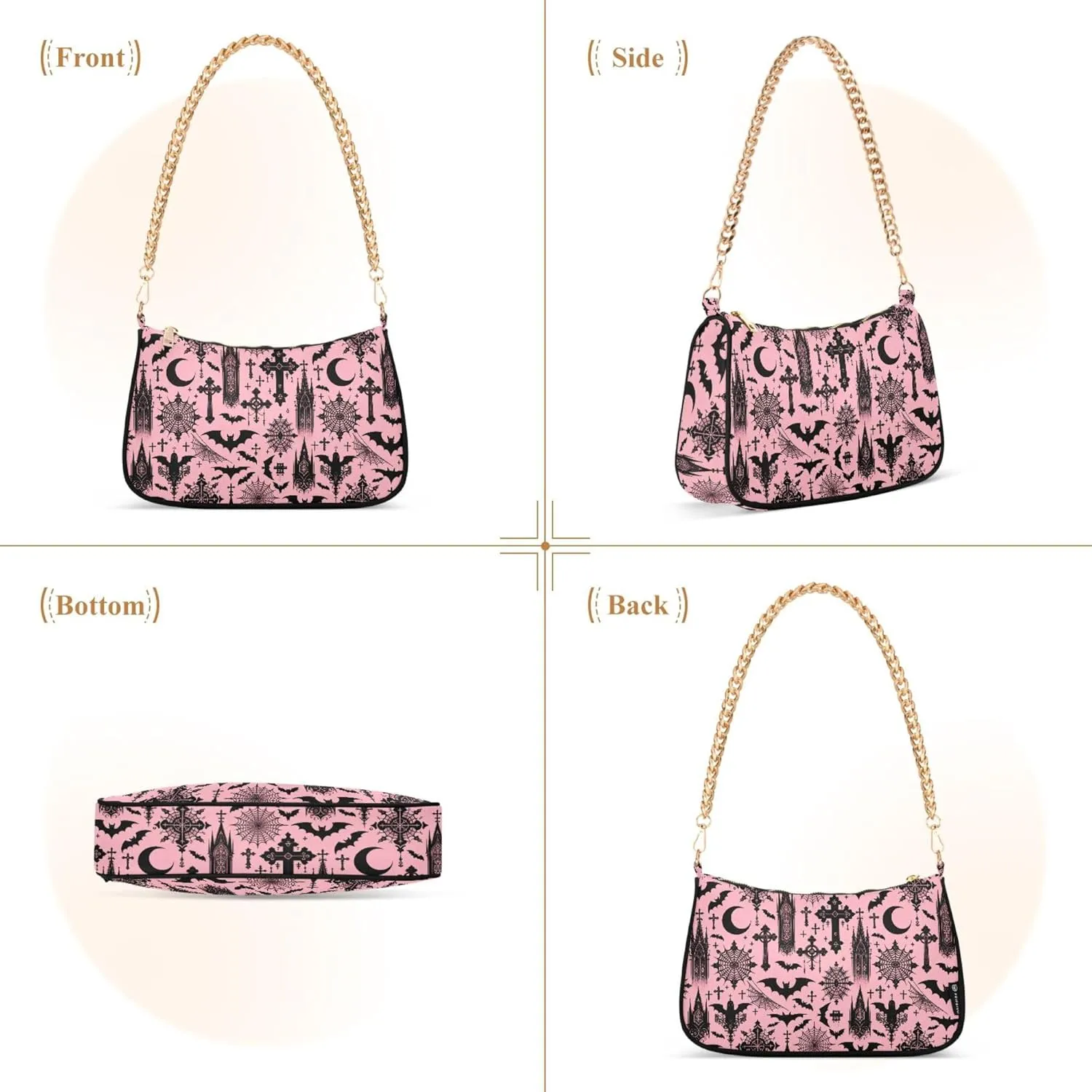 MNSRUU Handbag Purses for Women Boho Chain Shoulder Bag