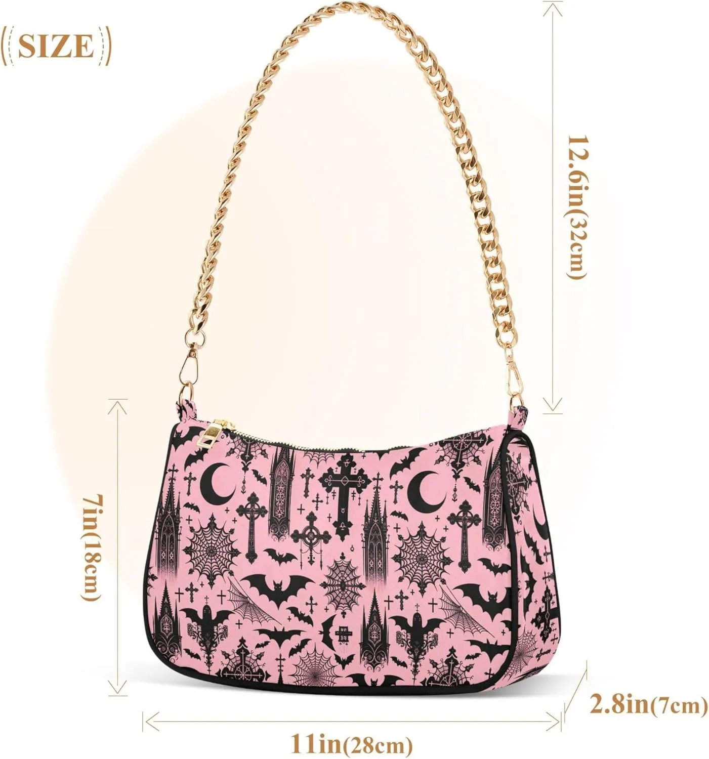 MNSRUU Handbag Purses for Women Boho Chain Shoulder Bag