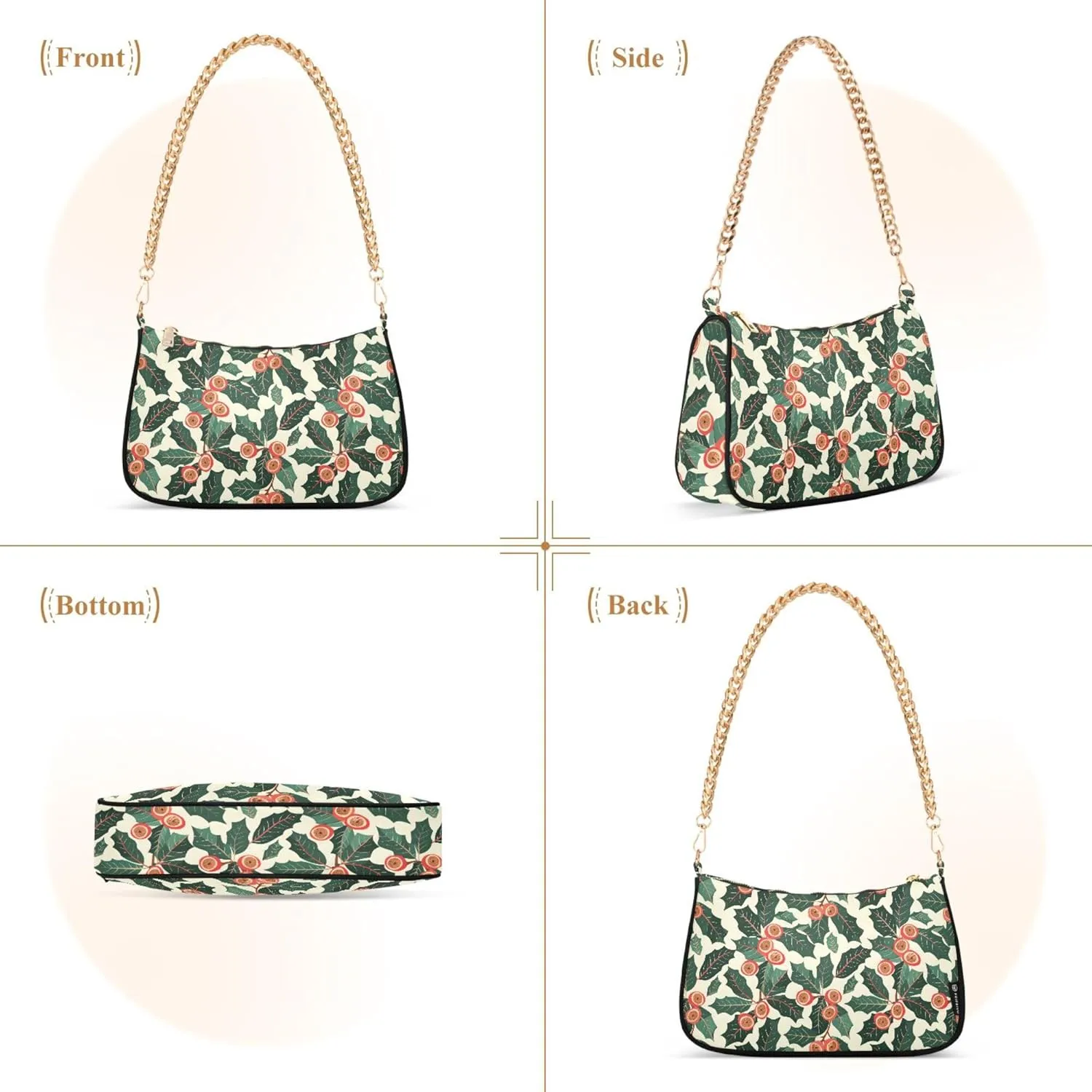MNSRUU Handbag Purses for Women Lemons Chain Shoulder Bag