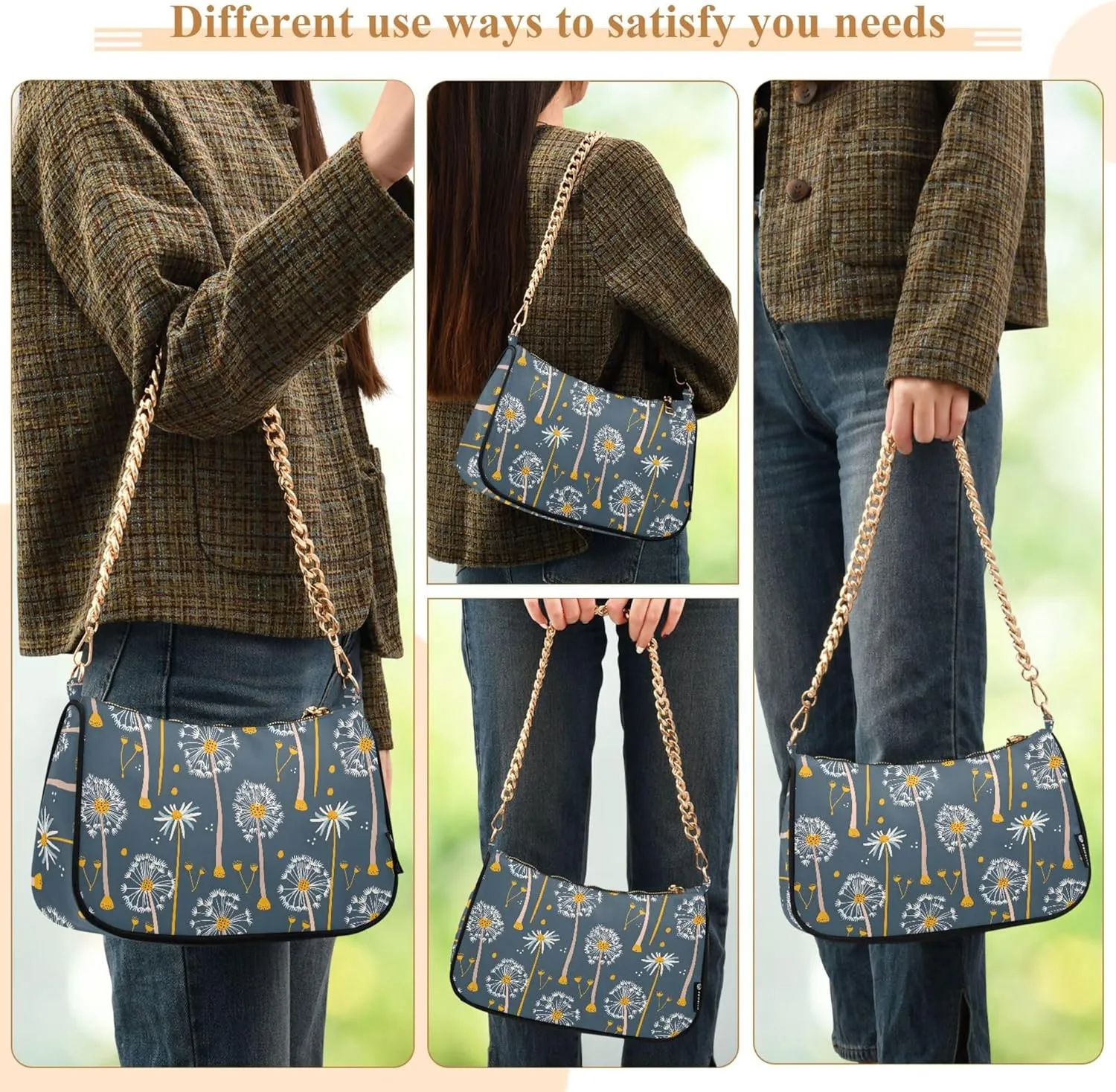 MNSRUU Handbag Purses for Women Lemons Chain Shoulder Bag