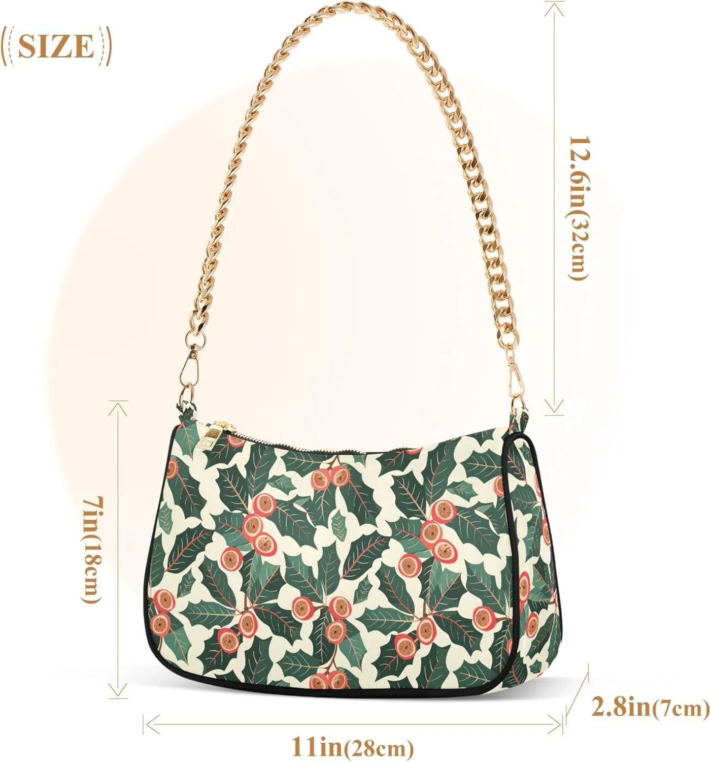 MNSRUU Handbag Purses for Women Lemons Chain Shoulder Bag
