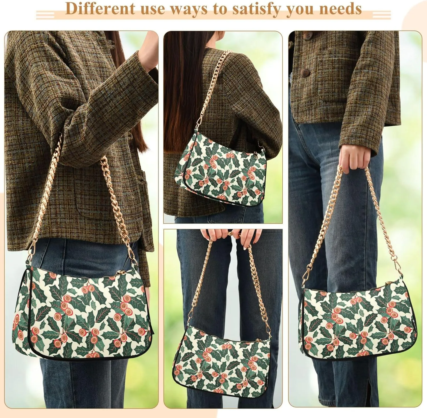 MNSRUU Handbag Purses for Women Lemons Chain Shoulder Bag