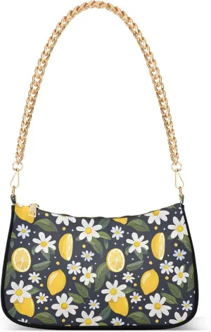 MNSRUU Handbag Purses for Women Lemons Chain Shoulder Bag