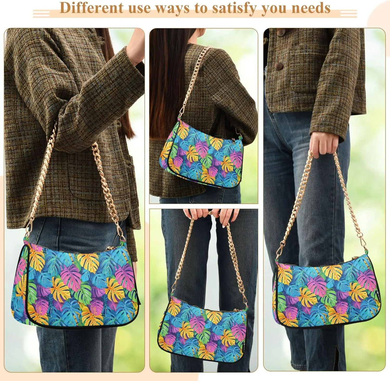 MNSRUU Handbag Purses for Women Lemons Chain Shoulder Bag
