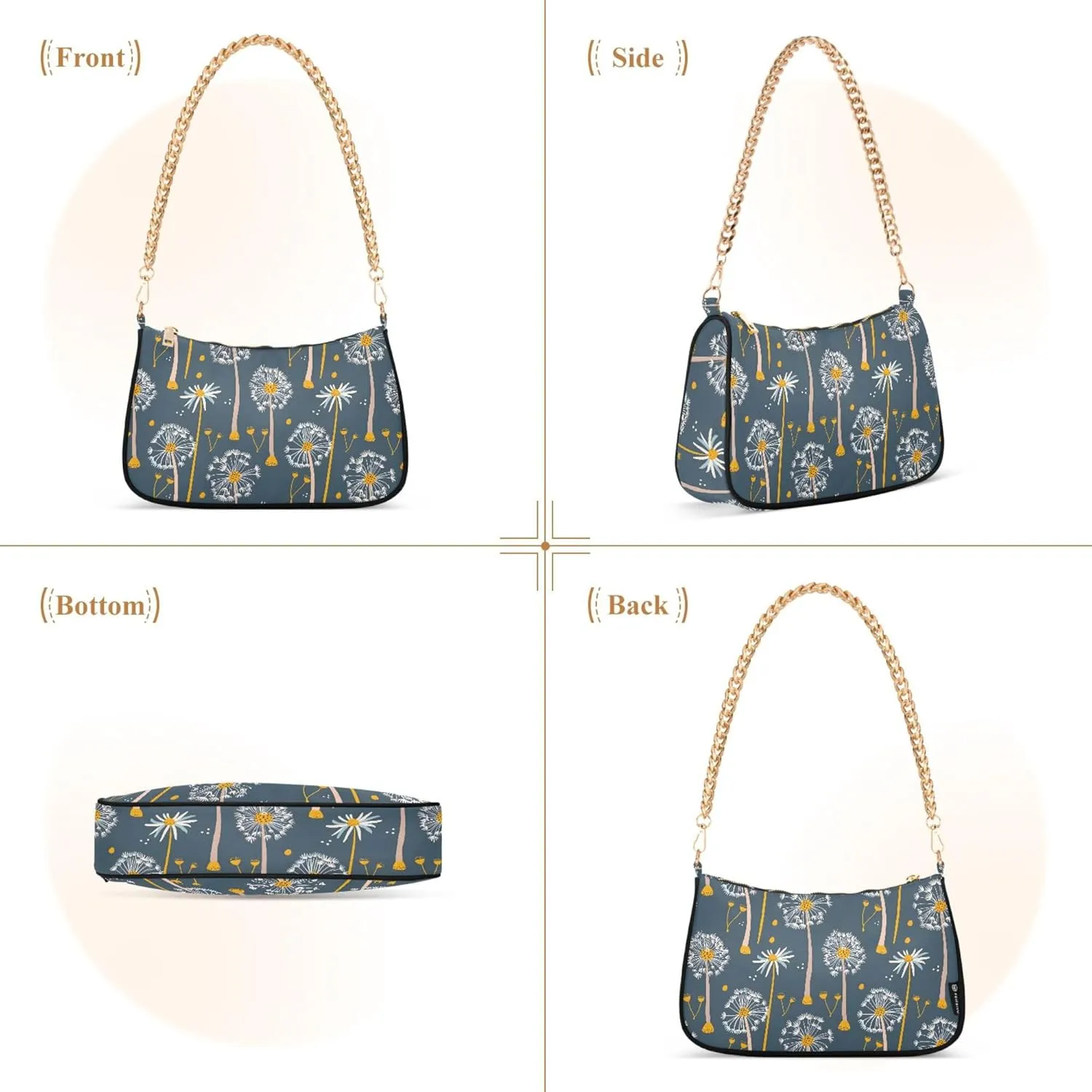 MNSRUU Handbag Purses for Women Lemons Chain Shoulder Bag