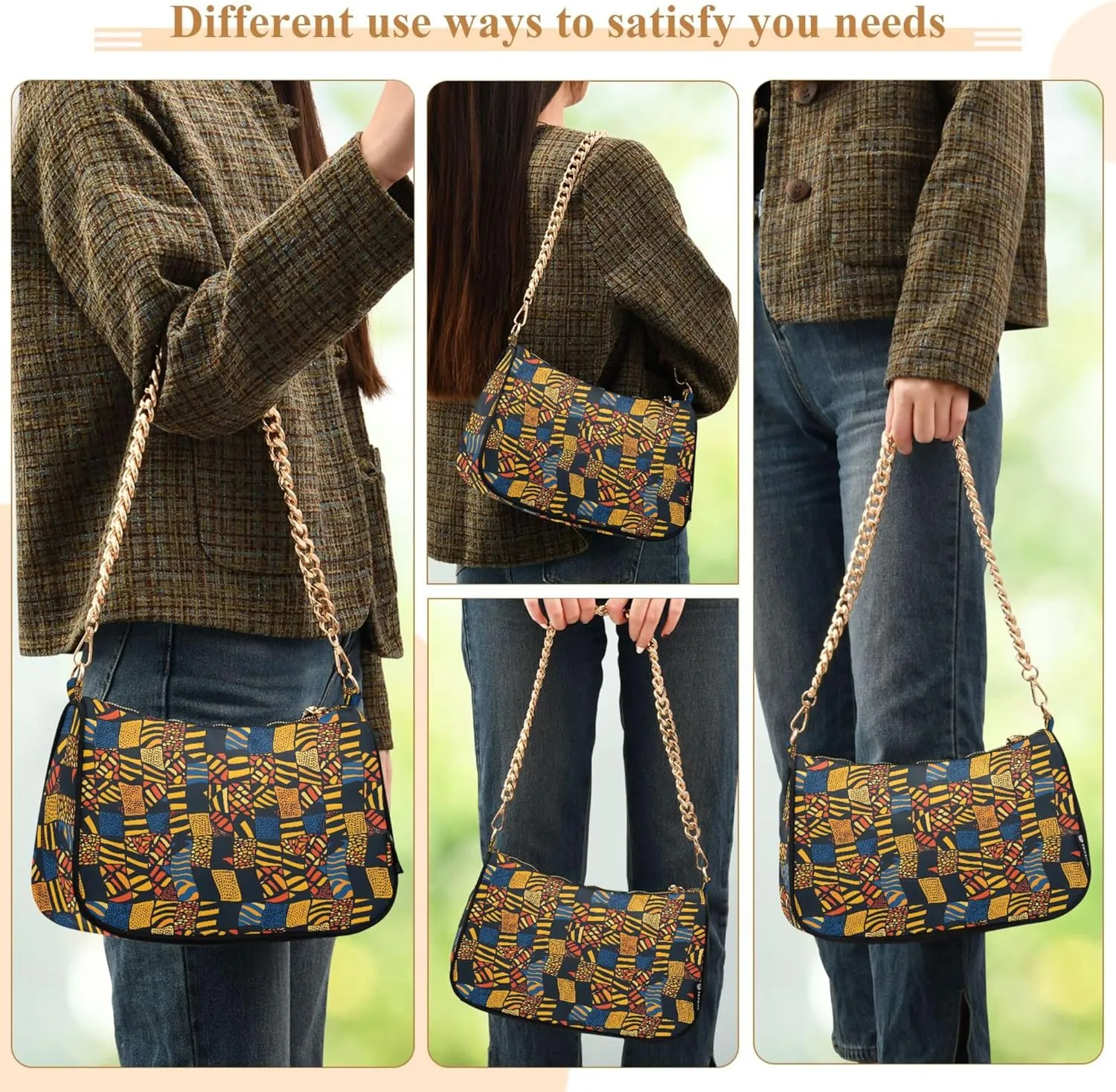 MNSRUU Handbag Purses for Women Line Chain Shoulder Bag