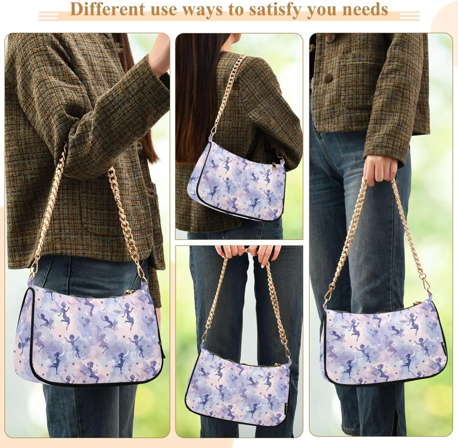 MNSRUU Handbag Purses for Women Line Chain Shoulder Bag
