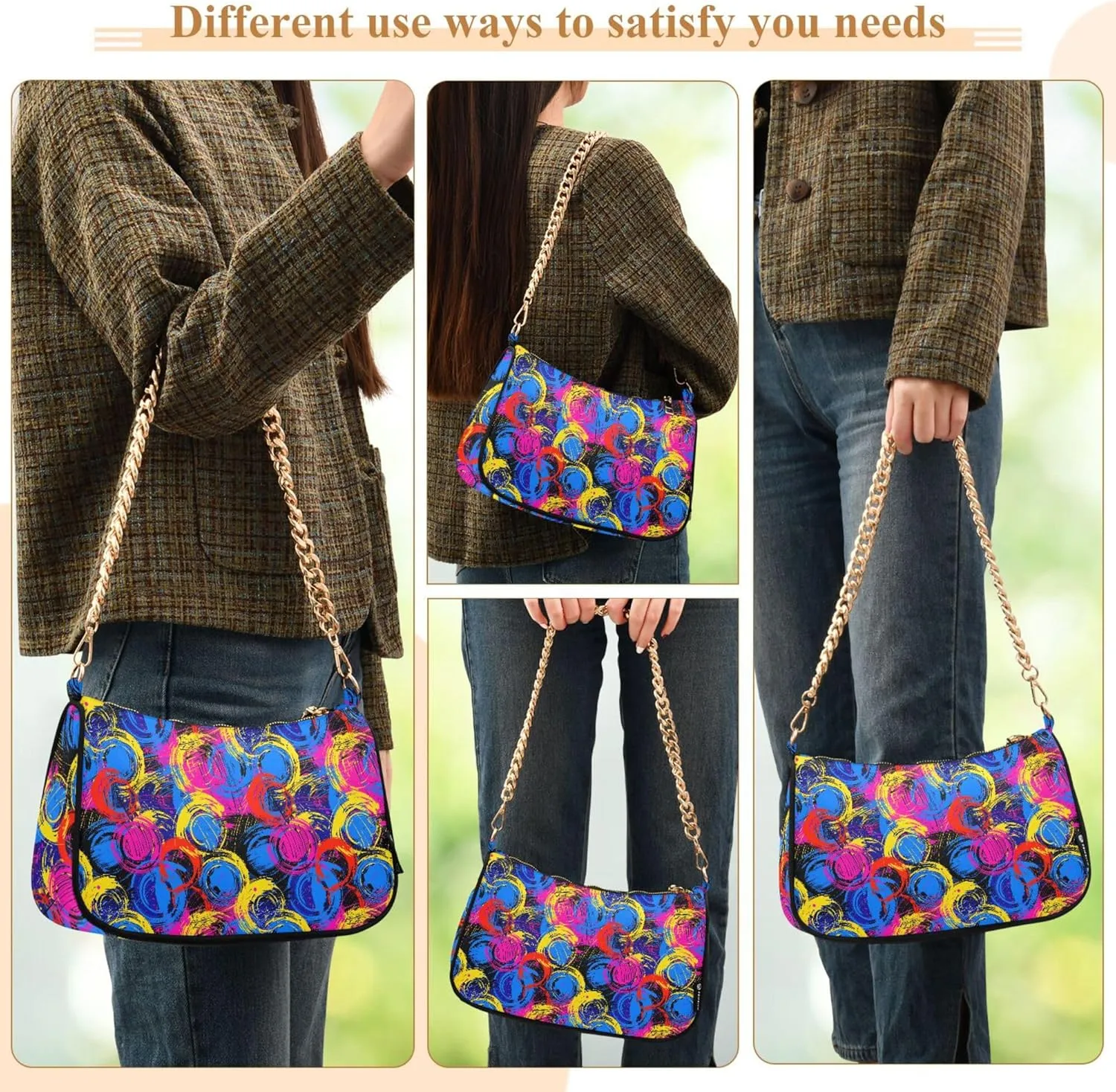 MNSRUU Handbag Purses for Women Line Chain Shoulder Bag