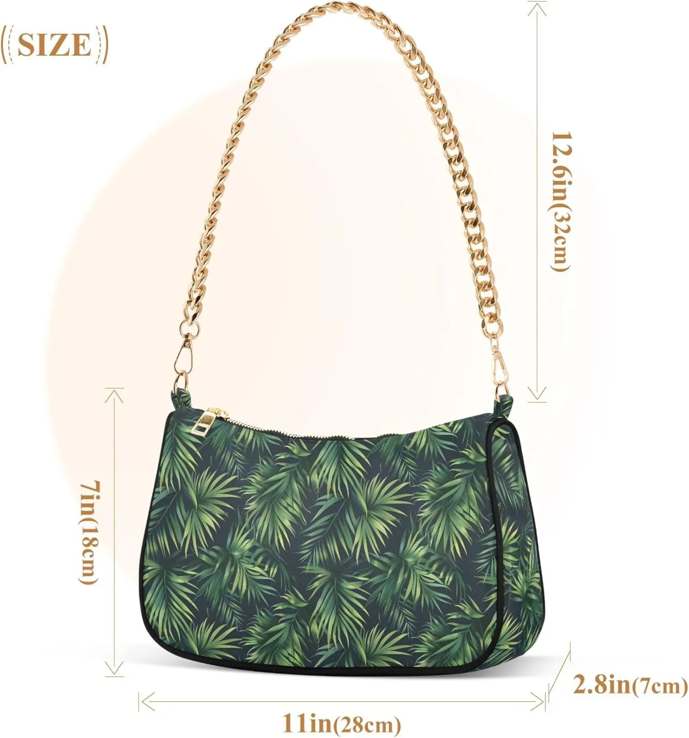 MNSRUU Handbag Purses for Women Zebra Chain Shoulder Bag