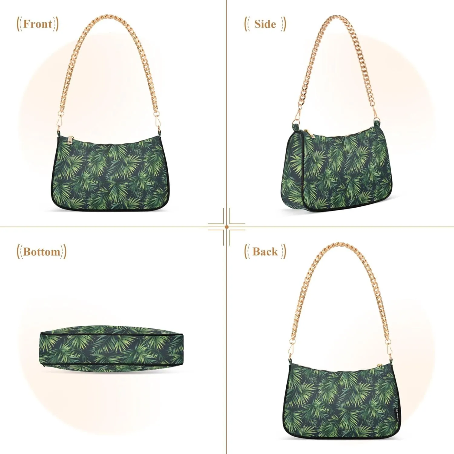 MNSRUU Handbag Purses for Women Zebra Chain Shoulder Bag