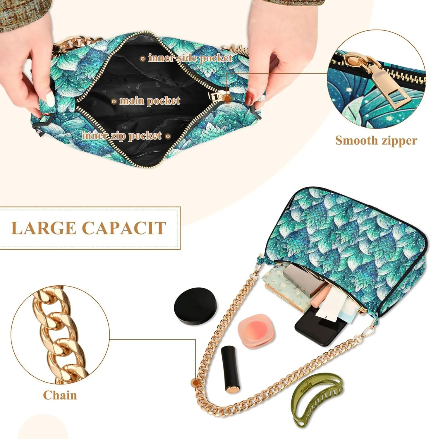 MNSRUU Handbag Purses Women Black Checkered Chain bag