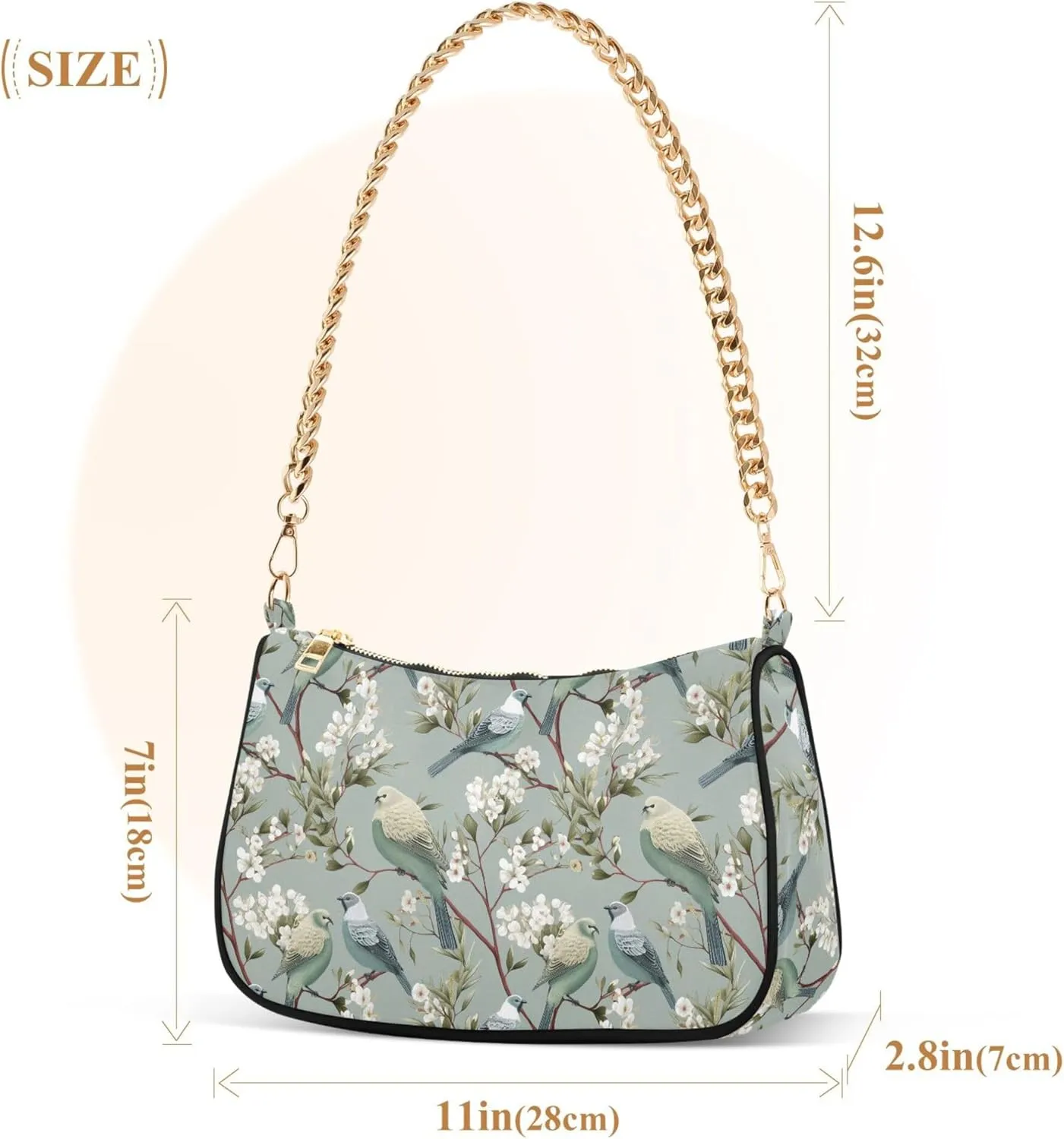 MNSRUU Handbag Purses Women Cut Chain Shoulder bag