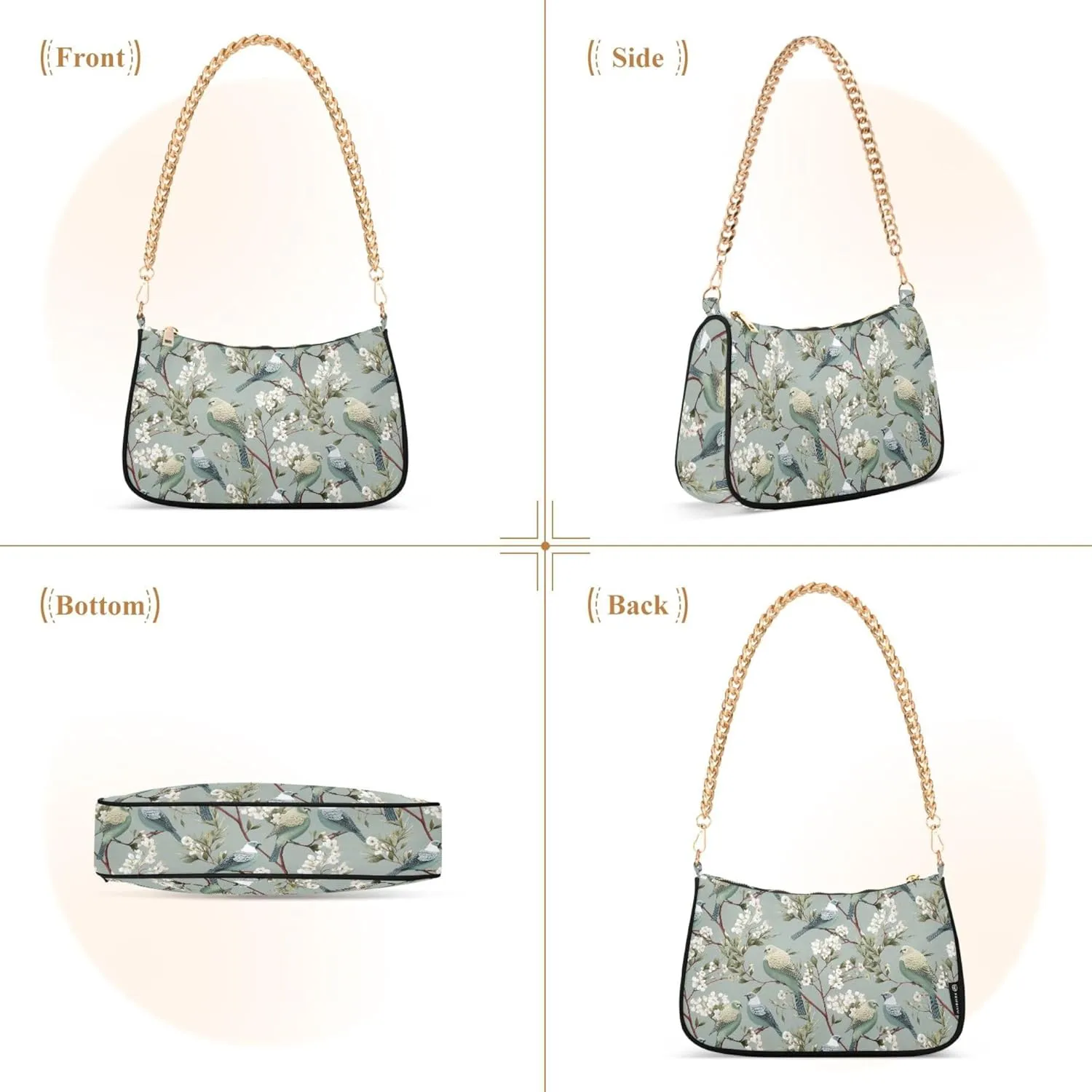 MNSRUU Handbag Purses Women Cut Chain Shoulder bag