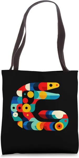 Modern Geometric Minimalism Illustration Moray Eel Art Tote Bag