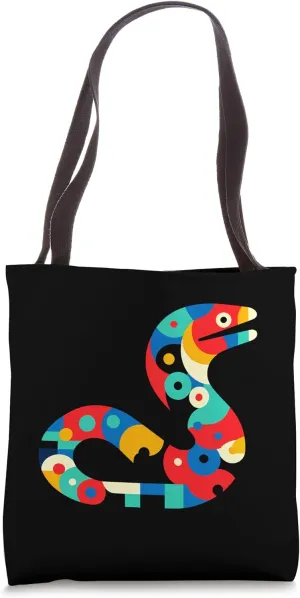 Modern Geometric Minimalism Illustration Moray Eel Art Tote Bag
