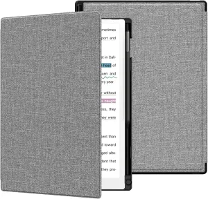 MoKo case for Remarkable Paper Pro 2024 11.8", Lightweight and Hard Back Shell Protective Case with Built-in Pen Holder, Auto Sleep/Wake for Remarkable Pro 11.8", Denim Gray