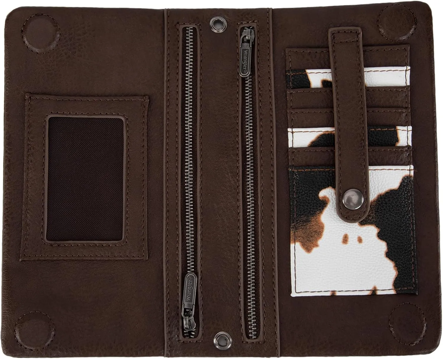 Montana West Wrangler Womens Wristlet Wallet RFID Blocking Bifold Clutch Credit Card Holder Purse with Crossbody Strap