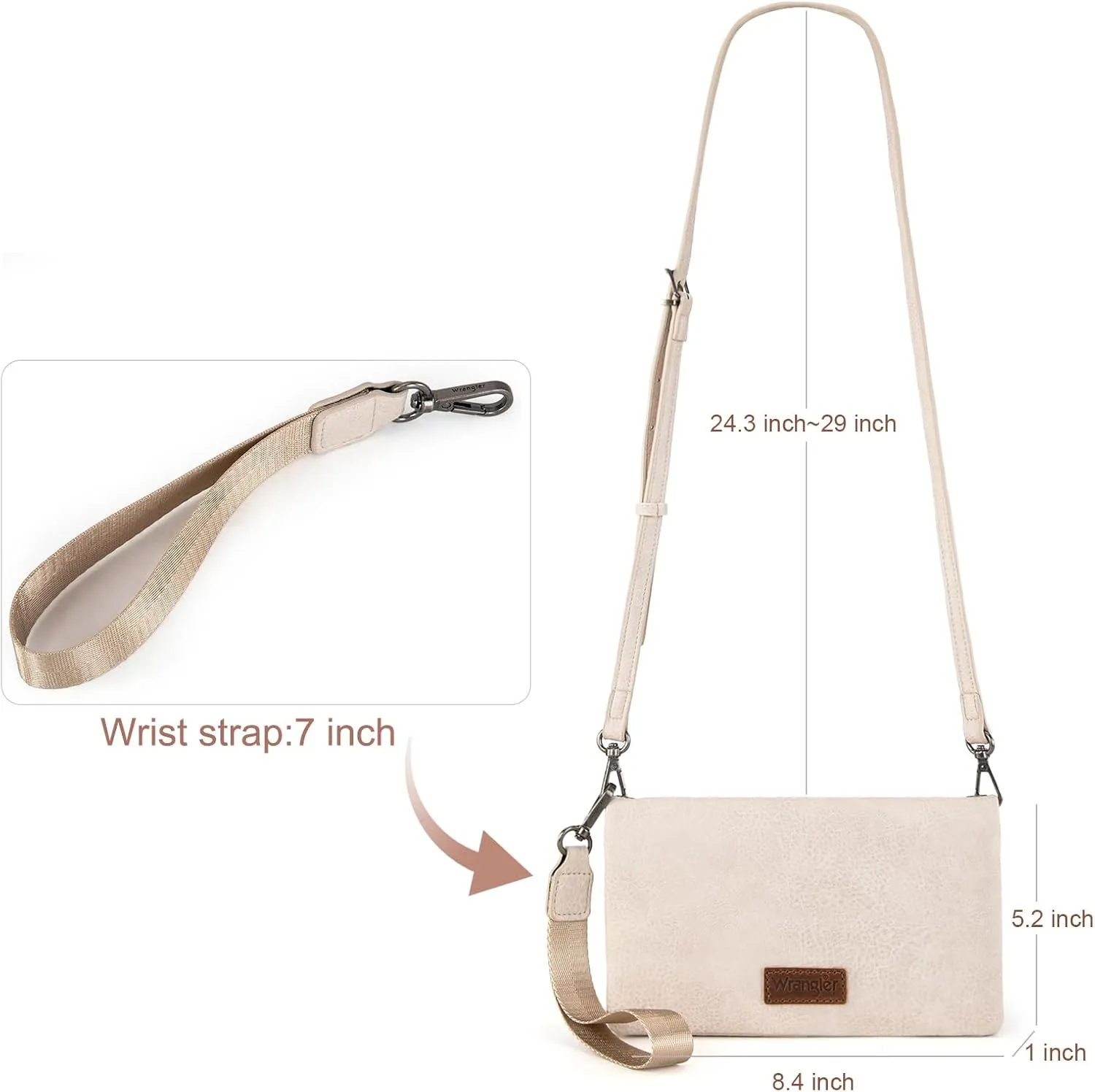 Montana West Wrangler Womens Wristlet Wallet RFID Blocking Bifold Clutch Credit Card Holder Purse with Crossbody Strap