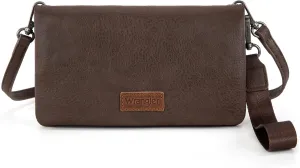 Montana West Wrangler Womens Wristlet Wallet RFID Blocking Bifold Clutch Credit Card Holder Purse with Crossbody Strap