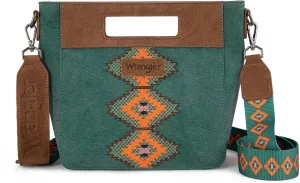 Montana West x Wrangler Small Aztec Satchel Handbags for Women with Crossbody Strap