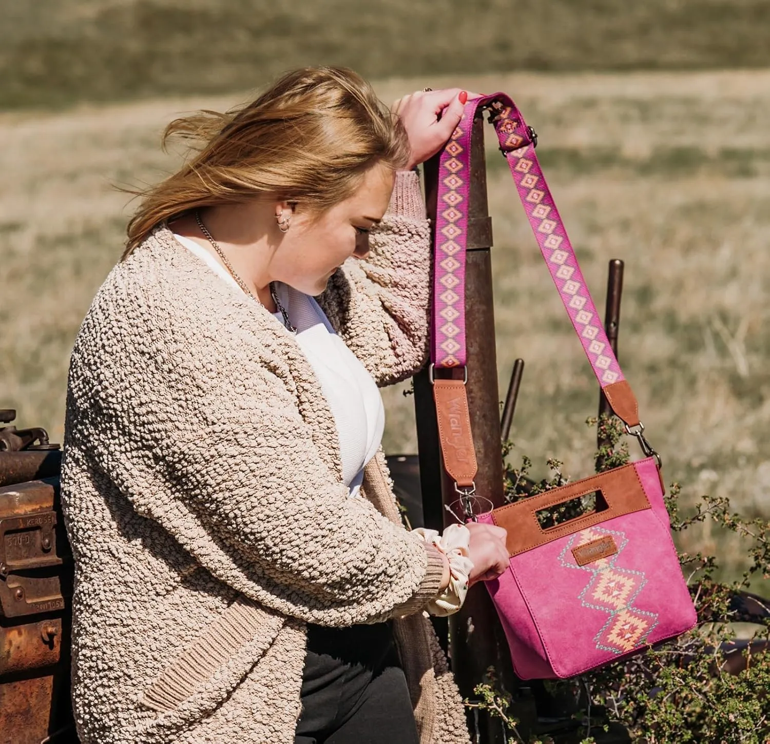 Montana West x Wrangler Small Aztec Satchel Handbags for Women with Crossbody Strap